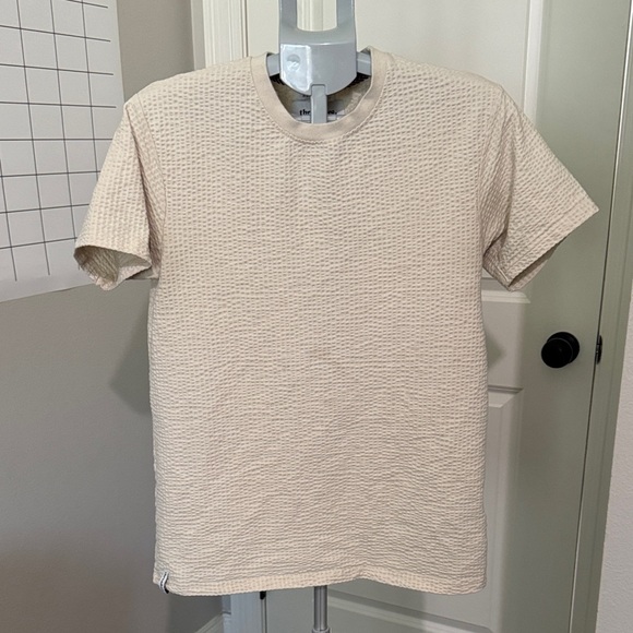 Threadbare Men's Beige Textured Short Sleeve Tee - Picture 5 of 10